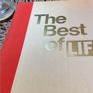 Vintage The Best of LIFE Coffee Table Book - Red and Gold